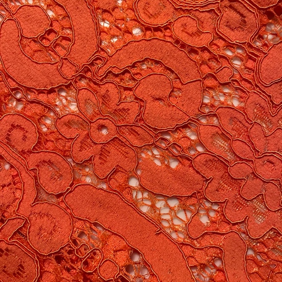 Nanette LeporeLace Short Sleeve Top Tangerine Orange Size Med - Picture 4 of 7